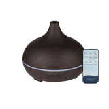 Electric Essential Oil Diffuser for Aromatherapy at Home - Dark Wood Effect - UK Plug